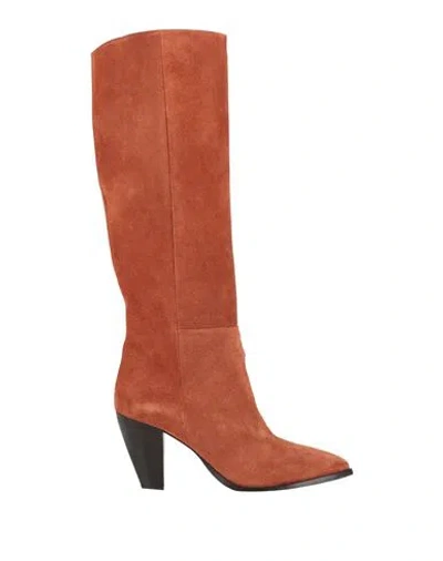 Carmens Woman Boot Rust Size 7 Leather In Red