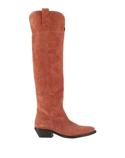 Carmens Woman Boot Rust Size 7 Leather In Red