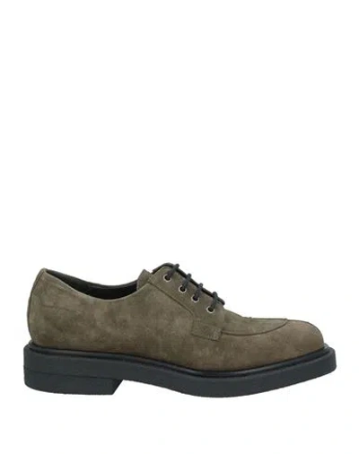 Carmens Woman Lace-up Shoes Military Green Size 7 Leather
