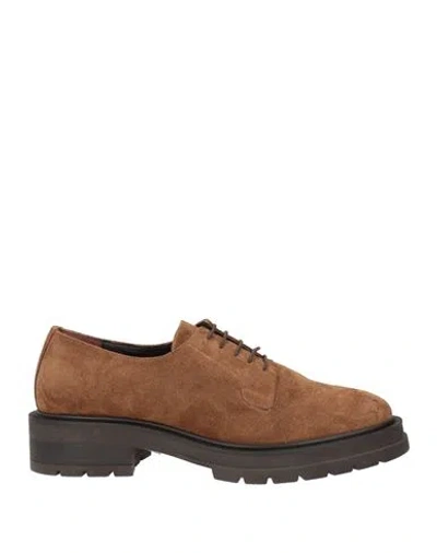 Carmens Woman Lace-up Shoes Light Brown Size 8 Leather In Multi