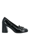Carmens Woman Loafers Black Size 10 Leather In Black
