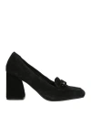 Carmens Woman Loafers Black Size 7 Leather In Black