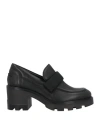 Carmens Woman Loafers Black Size 8 Leather In Black