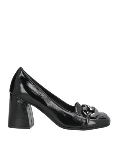 Carmens Woman Loafers Black Size 8 Leather