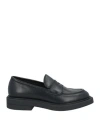 Carmens Woman Loafers Black Size 11 Leather In Black
