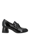 Carmens Woman Loafers Black Size 9 Leather In Black