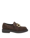 Carmens Woman Loafers Brown Size 6 Leather