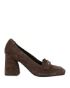 Carmens Woman Loafers Dark Brown Size 8 Leather
