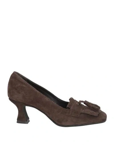 Carmens Woman Loafers Dark Brown Size 8 Leather