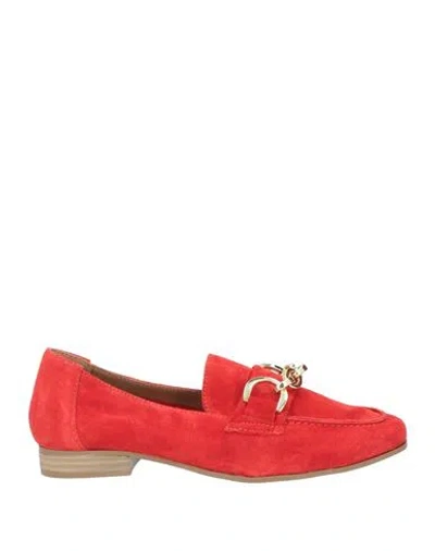 Carmens Woman Loafers Red Size 8 Leather