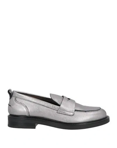 Carmens Woman Loafers Silver Size 7 Leather