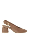 Carmens Woman Pumps Camel Size 8 Leather