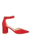 Carmens Woman Pumps Red Size 6 Soft Leather In Red