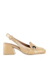 Carmens Woman Pumps Sand Size 6 Leather In Beige