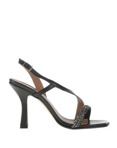 Carmens Woman Sandals Black Size 10 Leather