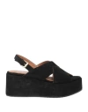 Carmens Woman Sandals Black Size 8 Soft Leather In Black