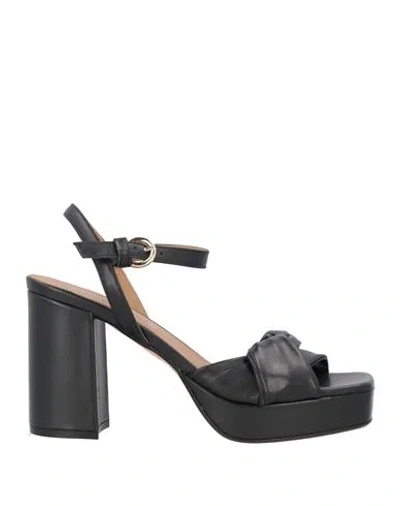 Carmens Woman Sandals Black Size 10 Leather