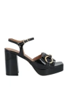 Carmens Woman Sandals Black Size 8 Leather