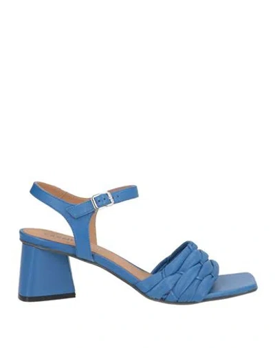 Carmens Woman Sandals Blue Size 9 Leather