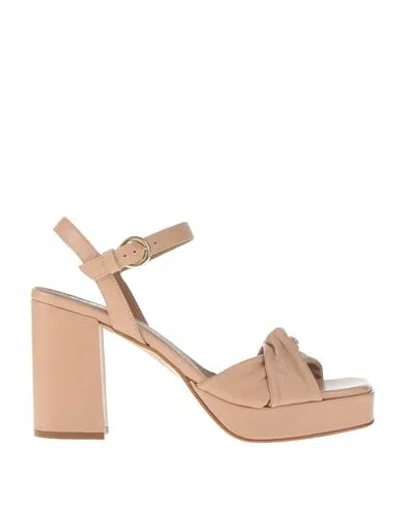 Carmens Woman Sandals Blush Size 8 Leather In Pink