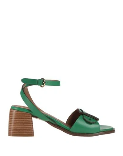Carmens Woman Sandals Emerald Green Size 9 Leather