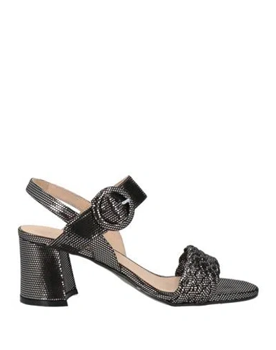 Carmens Woman Sandals Gunmetal Size 6 Textile Fibers