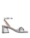 Carmens Woman Sandals Lead Size 11 Leather In Grey