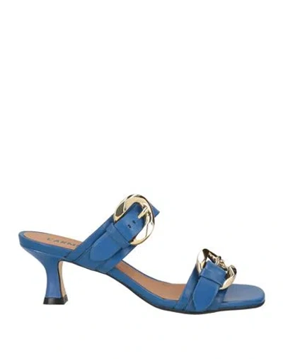 Carmens Woman Sandals Navy Blue Size 6 Leather