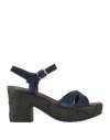 Carmens Woman Sandals Navy Size 8 Soft Leather