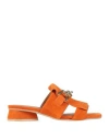 Carmens Woman Sandals Orange Size 8 Leather