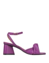 Carmens Woman Sandals Purple Size 11 Leather
