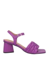 Carmens Woman Sandals Purple Size 10 Leather