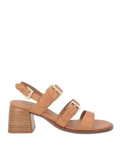 Carmens Woman Sandals Tan Size 7 Leather In Neutral