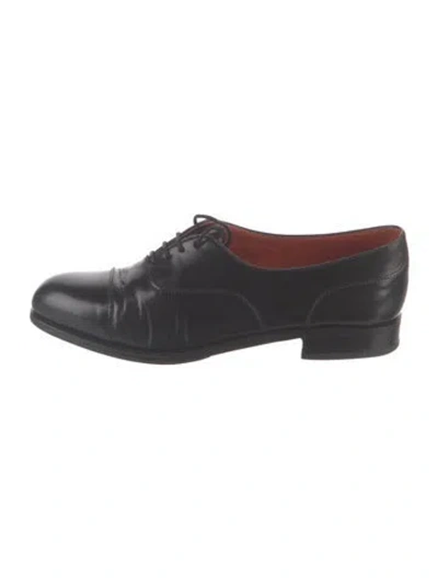 Pre-owned Carmina Leather Oxfords In Black