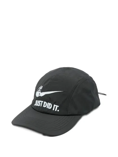 Carne Bollente And I`ll Do It Again Embroidered Curved-peak Cap In Black