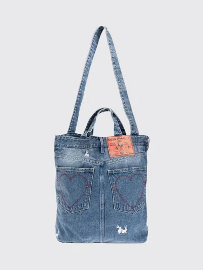 Carne Bollente Heart Patch Tote Bag In Blue
