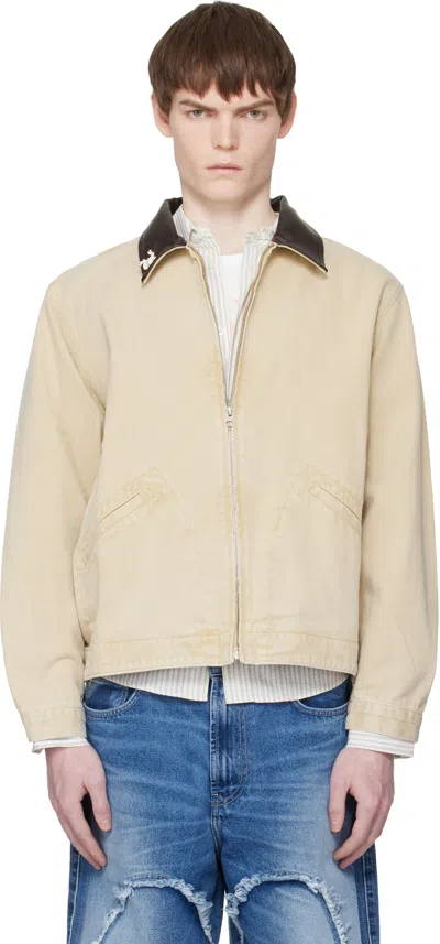 Carne Bollente Polo-collar Zip-fastening Jacket In Neutral