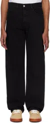 Carne Bollente Black Embroidered 'sex' Jeans In Black