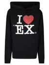 Carne Bollente Black Graphic Print Hoodie With Kangaroo Pocket In Black