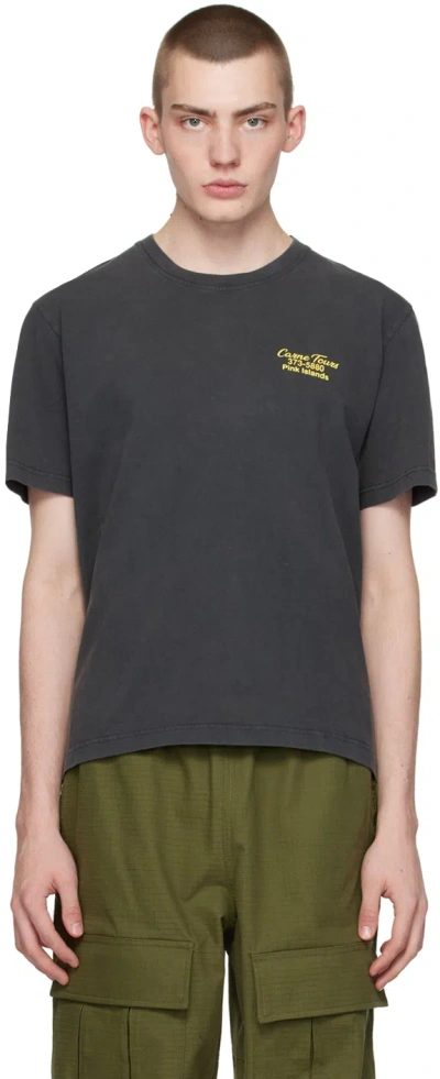 Carne Bollente Black 'i Got High!!' T-shirt In Washed Black