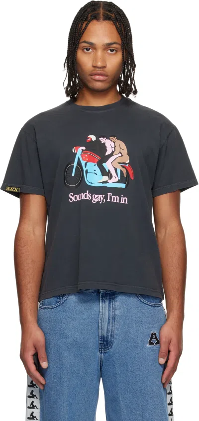 Carne Bollente Black 'sounds Gay, We're In' T-shirt