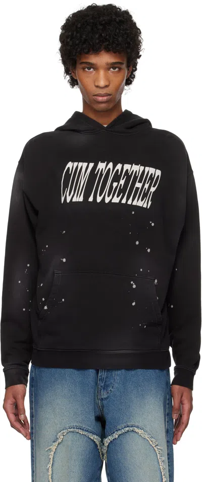 Carne Bollente Black Together We Thrive Hoodie In Off-black