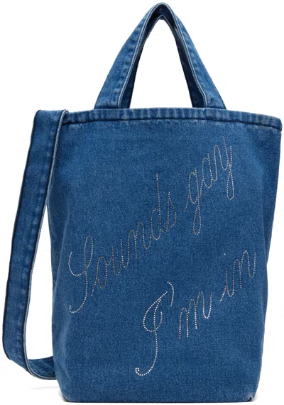 Carne Bollente Blue 'sounds Gay I'm In' Tote