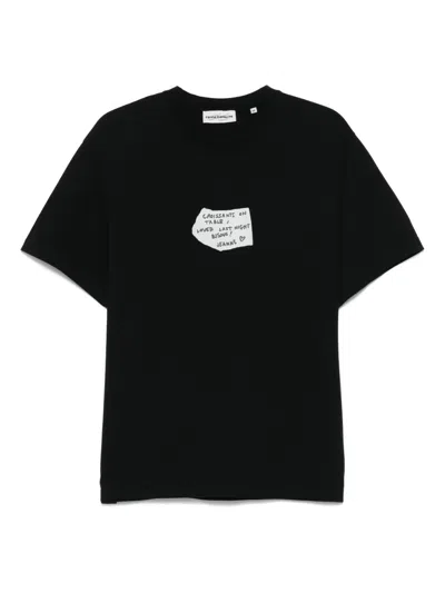 Carne Bollente Croissant Crush T-shirt In Black