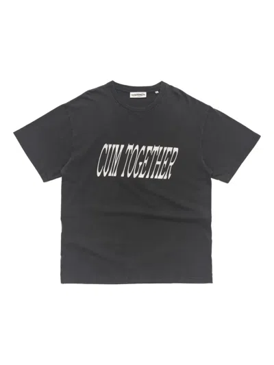 Carne Bollente Cum Together T-shirt In Off-black