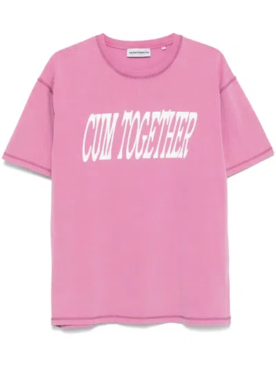 Carne Bollente Cum Together T-shirt In Rosa