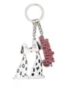 Carne Bollente Dalmatian Dog Keyring In Metallic