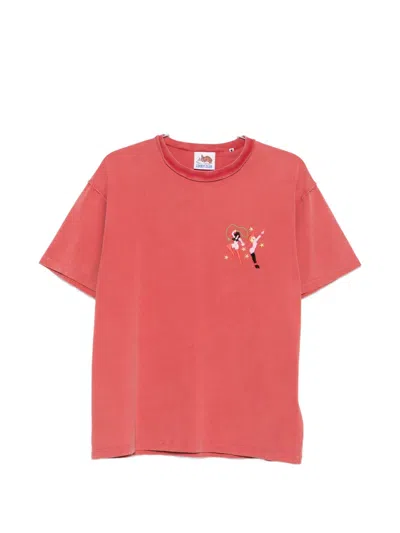Carne Bollente Embroidered-detail T-shirt In Red