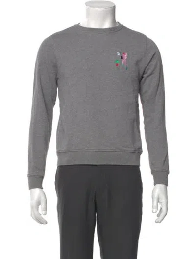 Pre-owned Carne Bollente Graphic Print Crew Neck Sweatshirt In Gray