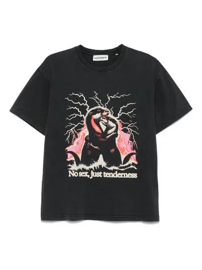 Carne Bollente Graphic-print T-shirt In Off-black